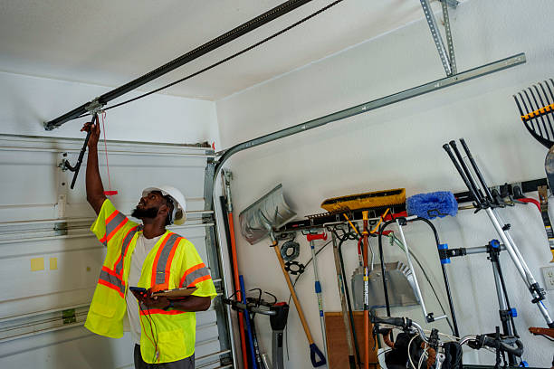 Professional Garage Door Panel Replacement technician working in West New York, NJ